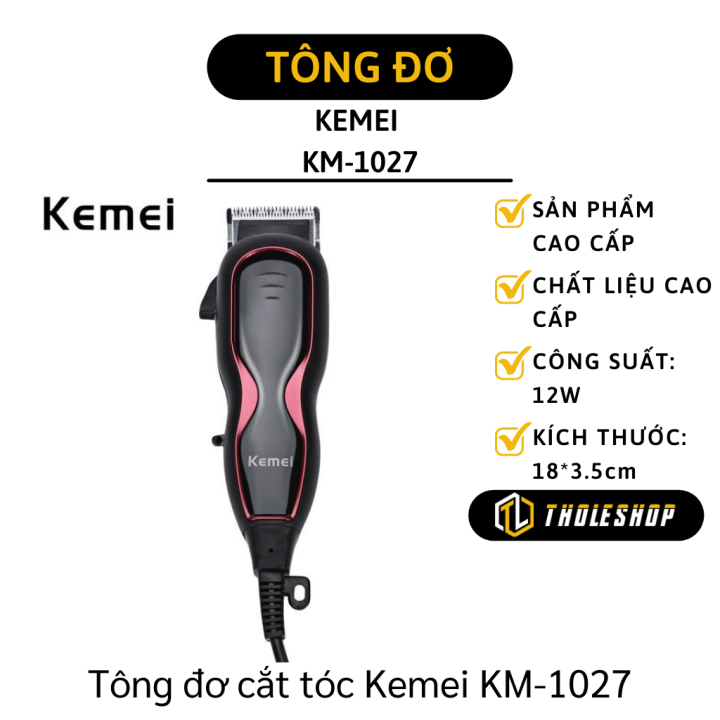 Nếu bạn đang tìm kiếm một chiếc tông đơ chất lượng cao với giá cả hợp lý, thì Tông đơ Kemei KM-1027 là sự lựa chọn hoàn hảo. Với thiết kế hiện đại, đầu cắt sắc bén và hiệu quả, bạn sẽ không bao giờ phải lo lắng về việc tạo kiểu tóc của mình nữa. Hãy xem hình ảnh liên quan đến sản phẩm để tìm hiểu thêm nhé!