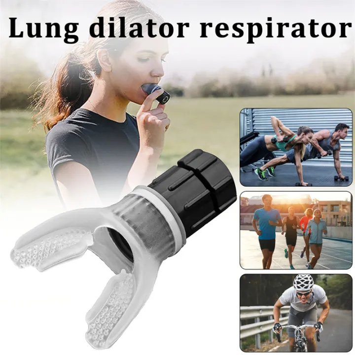 Breathing Trainer Mouthpiece Respirator Exercise Lung Face Mouthpiece ...