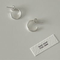 YOUR WISHLIST :  BASIC HOOP STUD 12MM EARRINGS SILVER925 / ต่างหูห่วงแบบปักก้าน ต่างหูปักก้าน ต่างหูเงินแท้