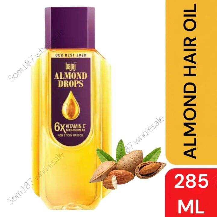 bajaj-almond-drops-น้ำมันใส่ผม-บำรุงผม-ขายดีอันดับ-1-ในอินเดีย-ขนาด-285มล