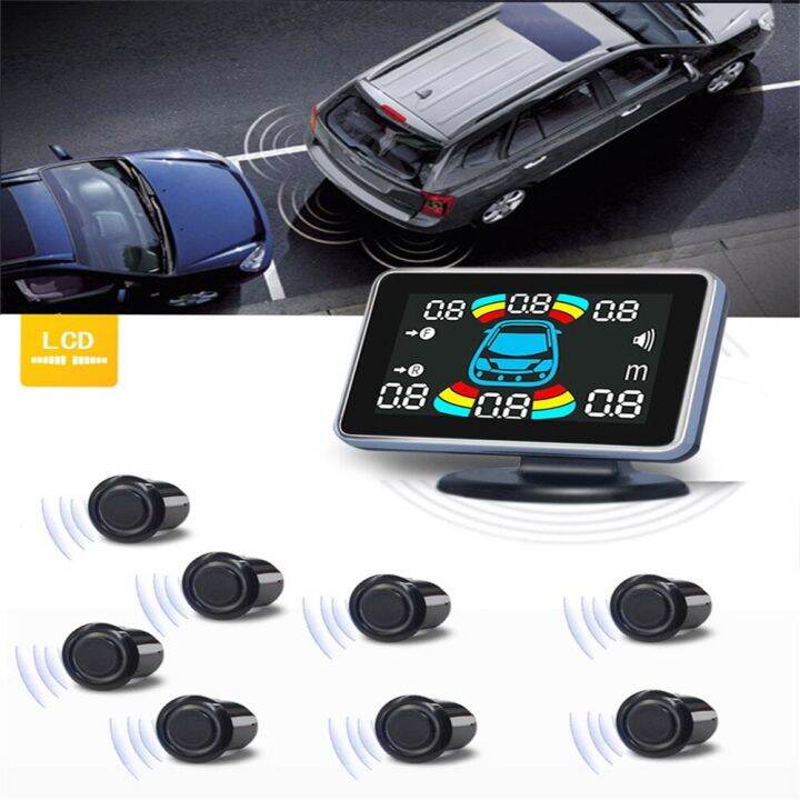 Car Reverse Rear Radar System 8 Parking Sensor Parktronic ...