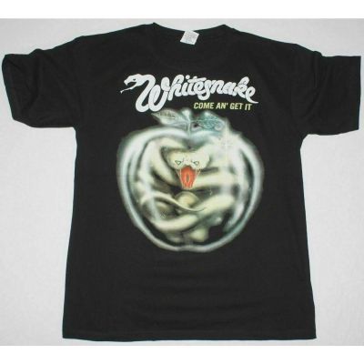 JKJK เสื้อยืดสีดำสีม่วงเข้ม Coverdale ใหม่ของ Whitesnake Come An Get It Hard Rock