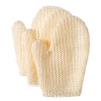 【cw】 Thicken Sisal Gloves Mesh Foaming Exfoliating Fingers Scrubber Cleaning Tools