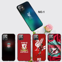 Casing หรับ iPhone 14 13 11 Pro Max 11 Mini 8+ 8 Plus LU55 Liverpool FC Pattern Phone เคสโทรศัพท์ อ่อนนุ่ม TPU Shockproof Black ปก