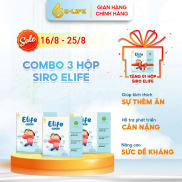 Combo 3 hộp Siro ăn ngon cao cấp ELIFE Delici giúp cho trẻ biếng ăn và