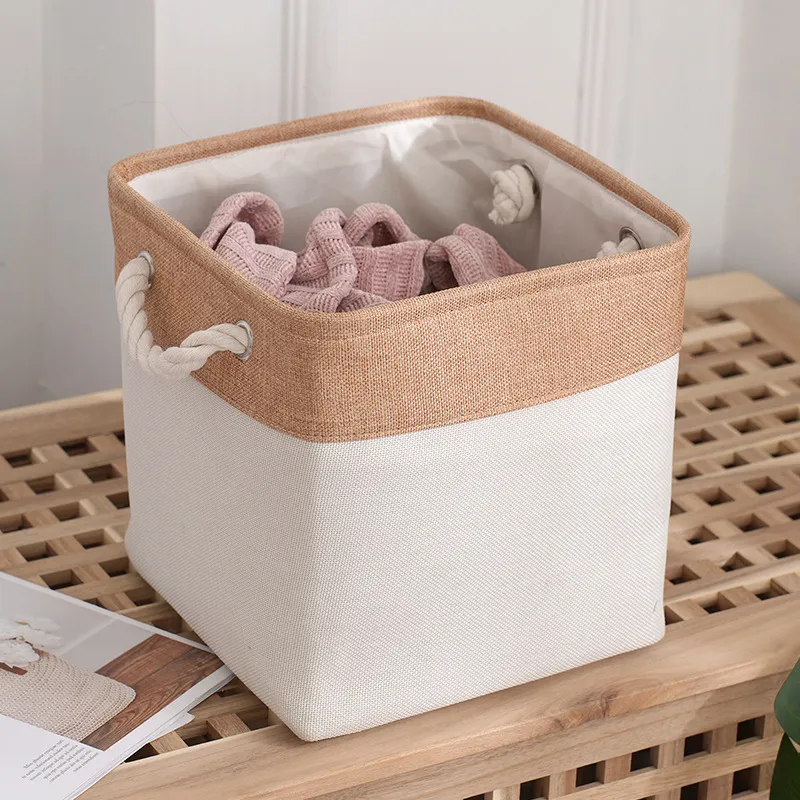 1pc Foldable Household Laundry Hamper Storage Basket, Suitable For Clothes,  Toys, Sundries Storage And Organization