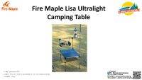 FireMaple Lisa Ultralight Camping Table