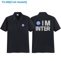 ✥☍♠ York Hewlett Inter milan star international milan win serie a football fan in southern suit lapel POLO shirts mens and womens short sleeve T-shirt