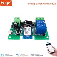 ﺴ❧ Tuya Smart USB 7-32V DIY 1 Channel Jog Inching Self-Locking WIFI Wireless Switch APP Remote Control Compatible with Alexa