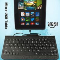 Quality Wired USB English Keyboard for Kindle Fire 7"/Fire HD 7"/Fire HDX 7"/Fire 7/HD 8 Tablet Wired Keyboard+Bracket