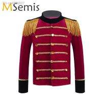 ✸✹☍ Kids Boys Circus Coat Guard Uniform Children Showman Sleeves Tassels Performance Costume Tailcoat Jacket