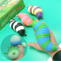 New Arrival Children Slug Fidget Toys Stress Relief Anti Anxiety Soft Finger TPR Squeeze Toy Autism Chiledren Decompression Gift