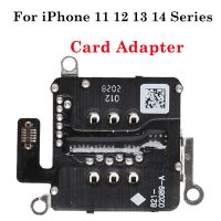 1Pcs Dual Sim Card Reader Connector สายดิ้นสําหรับ iPhone 11 12 13 14 Pro Max ถาดซิมการ์ดที่ใส่อะแดปเตอร์ชิ้นส่วนซ่อม