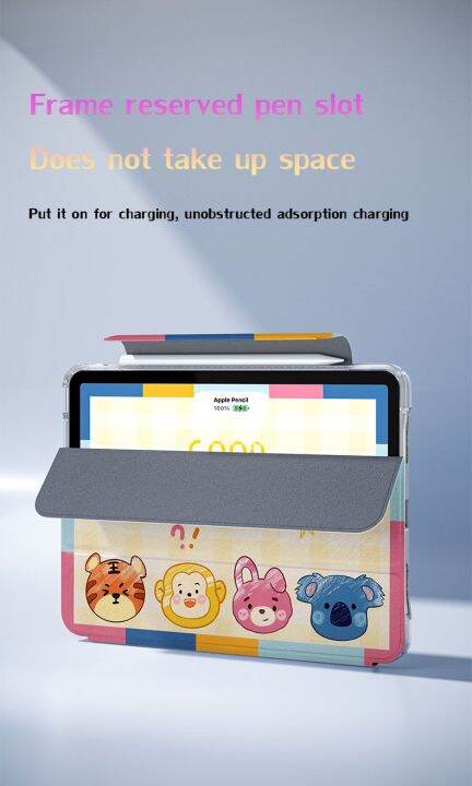 kenke-เคส-ipad-การ์ตูนอะนิเมะน่ารัก-rebound-magnetic-smart-case-สำหรับ-ipad-2020-air-4-air-5-2022-pro-11-นิ้ว-ipad-mini-6-2021-ipad-7th-8th-9th-gen-ฝาครอบ-ipad-ปลอกรองรับ-apple-ดินสอการจับคู่และการชาร