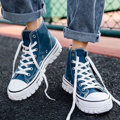 🏅 Canvas shoes mens 2023 spring and autumn new Hong Kong style all-match thin section breathable summer casual sports lightweight high-top trendy shoes