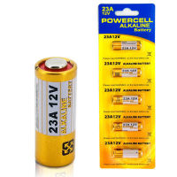 ถ่าน 23a 12v ถ่านกริ่งไร้สาย รีโมตรถยนต์ รุ่น Power cellalkaline Battery 1 แผงมี 5 ก้อน