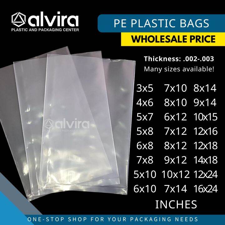 100pcs PE Plastic Bag Thick (For frozen meat, Food repacking, etc