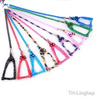 Dog Collars Strengthen Colorful Printing Small-sized Pets Puppy Dog Cat Safety Adjustable Lead Harness Leash Traction Rope cloth
