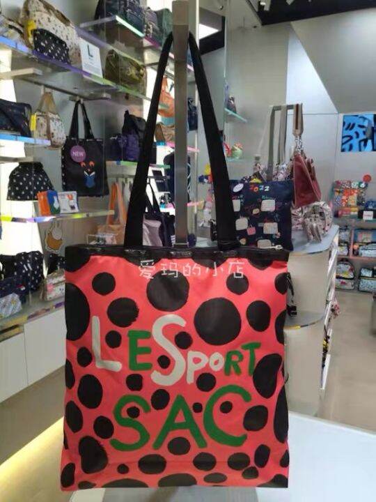 lesportsac-2023-3531-g878กระเป๋าสะพายไหล่กระเป๋าโท้ท-gaku-ลูกแมวนำโชค