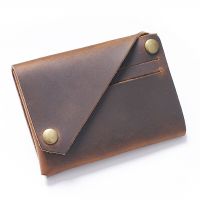 Genuine Leather Card Wallet Vintage Designer Handmade Credit Card Holder Cow Leather Minimalist Wallet for Cards Card Holders