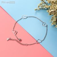 304 Stainless Steel Anklet Foot Chain Jewelry For Women Summer Beach Anklet Butterfly BarefootSilver Color 22.5cm 1 Piece