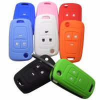 【2023ots80 HOT SALE Silicone Car Key Flip Cover Holder Remote Control Bag Case for Chevrolet Cruze ！