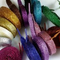 110cm Metallic Color Glitter Shoelaces Sport Sneakers Flat Shoelaces