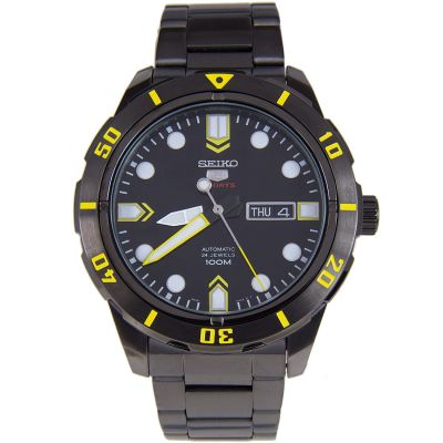 Seiko 5 Sport Automatic นาฬิกาข้อมือผู้ชาย สายสแตนเลส รุ่น SRP679K1 - Black