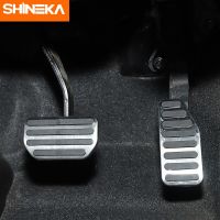 SHINEKA อุปกรณ์เสริมสแตนเลสสำหรับ Suzuki Jimny 2019 + ที่หุ้มแป้นเบรกคันเร่งรถยนต์สำหรับ Suzuki Jimny 2019-2020