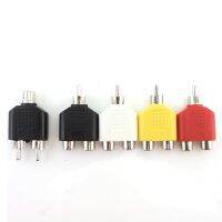 1 Male to 2 Female 1 femae 2RCA male RCA connectors Splitter Plug Y 3.5mm RCA jack Double AV Audio Video Adapter Converter q1