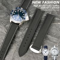 （Bar watchband）สายหนังแคนวาส20มม. 22มม.,นาฬิกาด้านล่าง19มม. 21มม. สำหรับเปลี่ยน Omega Seamaster 300ดาวเคราะห์ Seiko สายผ้าไนลอนแฮมิลตัน