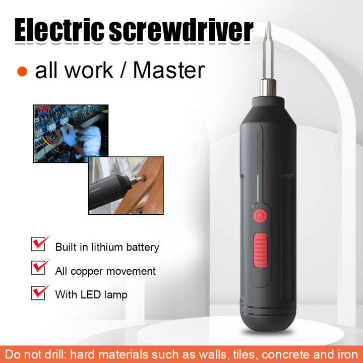 Electric Screwdriver B-attery Rechargeable Cordless Screwdriver ...