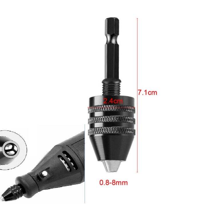 mini-keyless-drill-chuck-adapter-drill-bit-screwdriver-impact-driver-mini-chuck-fixture-1-4-quot-hex-shank-quick-change-converter