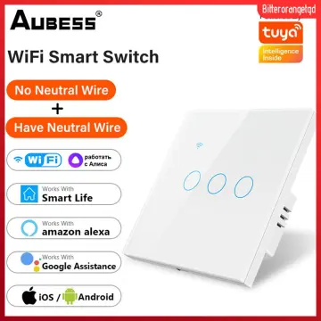 Tuya Smart Zigbee Touch Wall Light Switch No Neutral