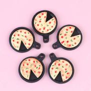 Eaura Tự Làm Mini đồ chơi đồ hàng Bánh Pizza Ngôi nhà búp bê thu nhỏ mô