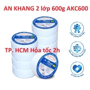 Combo 10 cuộn giấy vệ sinh 2 lớp AN KHANG CARO AKC600 THẾ GIỚI GIẤY 100%