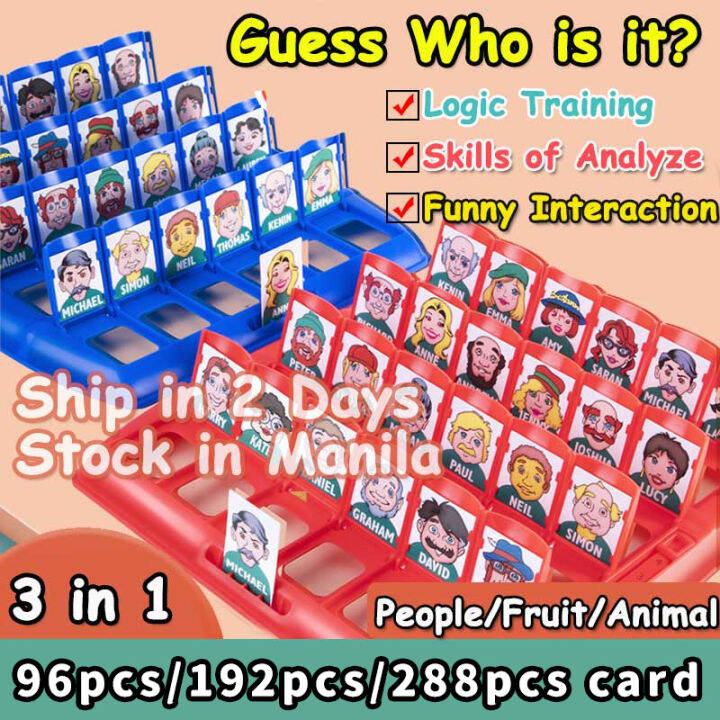 Who Is It Classic Funny Board Game for Kids and Children Classic Board Game Funny Family Toys