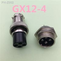 1pcs GX12 4 Pin Male Female 12mm Wire Panel Connector Aviation Plug L90 GX12 Circular Connector Socket Plug Free Shipping