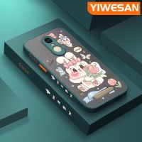 YIWESAN เคสสำหรับ Xiaomi Redmi โน๊ต3 Note 3 Pro Note 2เคสการ์ตูนแฟชั่นกระต่ายน่ารักบางมีน้ำค้างแข็งโปร่งใสแข็งขอบเคสโทรศัพท์ซิลิโคนเคสกันกระแทกคลุมทั้งหมดเคสป้องกันเลนส์กล้อง