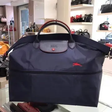 Longchamp Le Pliage Expandable Travel Bag In Braun