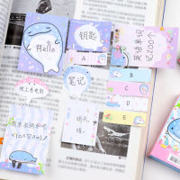 12packs Creative Cartoon Whale 6 Folding Sticky Notes Memo Pad N Times Sticky Notes School Office Stationery Wholesale