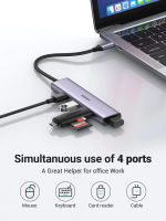 Ugreen (20841) Slim 4 in 1 USB-C USB 3.2 Gen1 to 4 Ports USB Hub Adapter