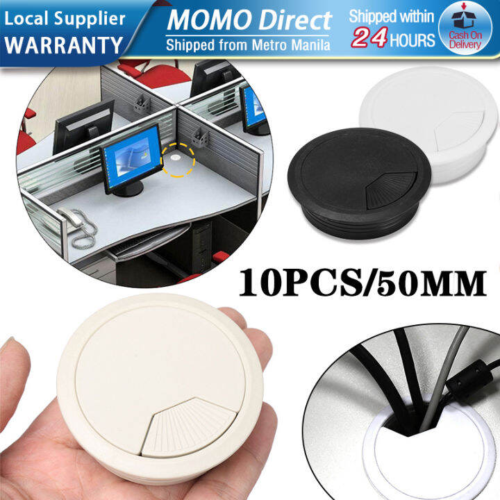 10pcs 50mm Table Hole Cover Desk Grommet Cable Wire Cover Office Desk