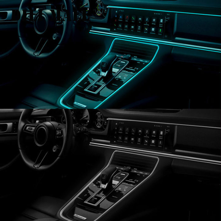 ชุดแสงโดยรอบสีสันสดใสแสง-rgb-แถบนำรถยนต์ลวด-el-ใช้ไฟ-usb-5v-สำหรับของตกแต่งสวนรถยนต์ในสต็อก