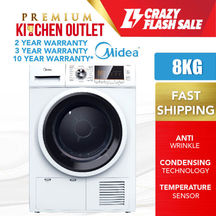 【Own Truck Delivery】Midea 8KG Dryer With Condensing Electronic Control ...