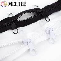 ☸ Meetee 1Pc 10 100-600cm Resin Zipper Double Slider Zippers for Tent Bag Clothes Long Zips Coat Zip Lock DIY Sewing Accessories