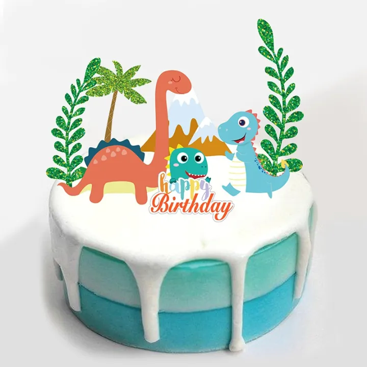 Personalised Dinosaur White Cake Party Bags