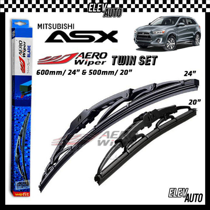Mitsubishi ASX AERO Twin Set Wiper Blade VALUE Pack (20"/24") Lazada
