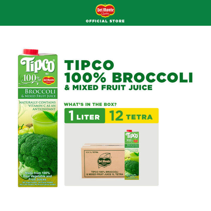 TIPCO 100 Broccoli & Mixed Fruit Juice with Powerpack Health Benefits