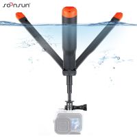 SOONSUN ไม้เซลฟี่ขาตั้งสามขาสำหรับกล้อง Go Pro ลอยน้ำ Hero11 10 9 8 7 6 5สำหรับกล้อง Sjcam DJI ไม้เซลฟี่กล้องแอคชั่นแคมเมราขาตั้งมือจับ